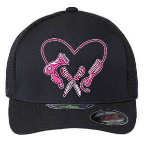 Hairdresser Heart Tools Flexfit Unipanel Trucker Cap