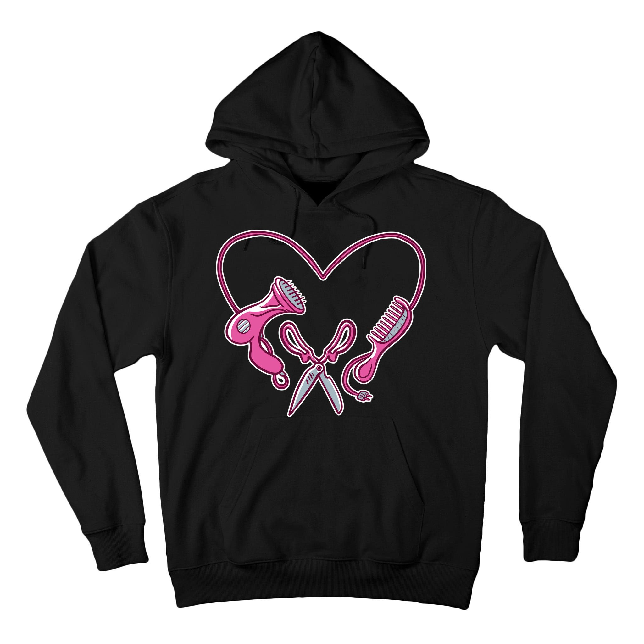 Hairdresser Heart Tools Tall Hoodie