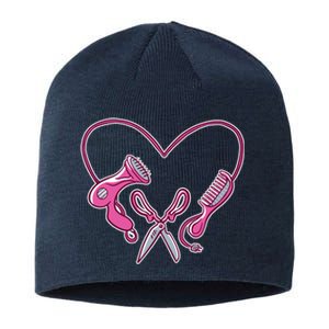 Hairdresser Heart Tools Sustainable Beanie