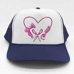 Hairdresser Heart Tools Trucker Hat