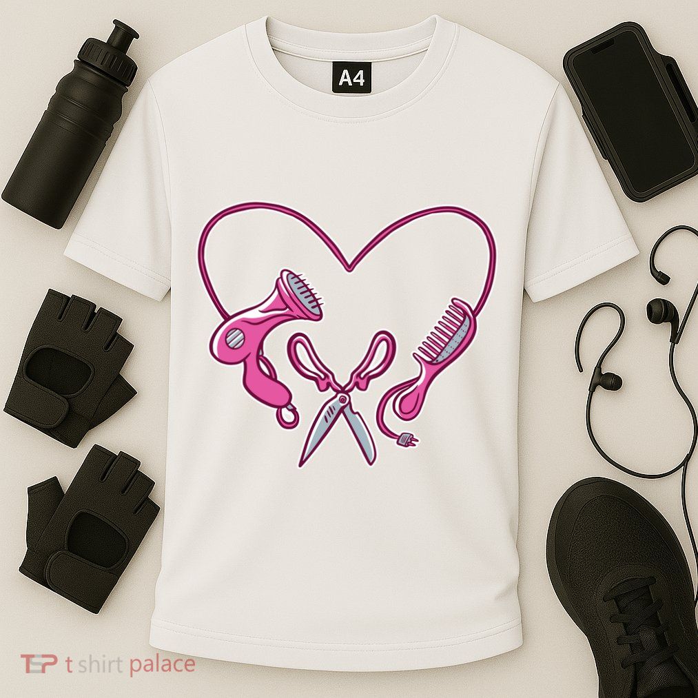 Hairdresser Heart Tools Performance Shirt