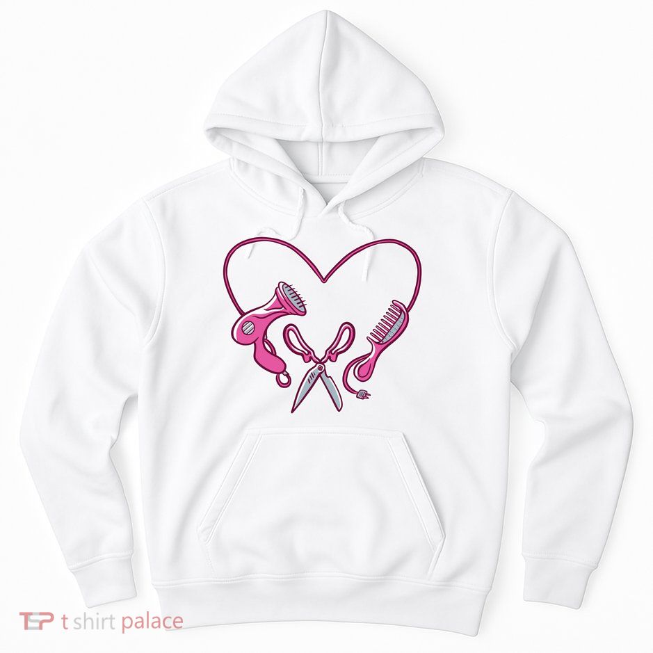 Hairdresser Heart Tools Hoodie