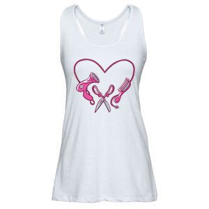 Hairdresser Heart Tools Ladies Essential Flowy Tank