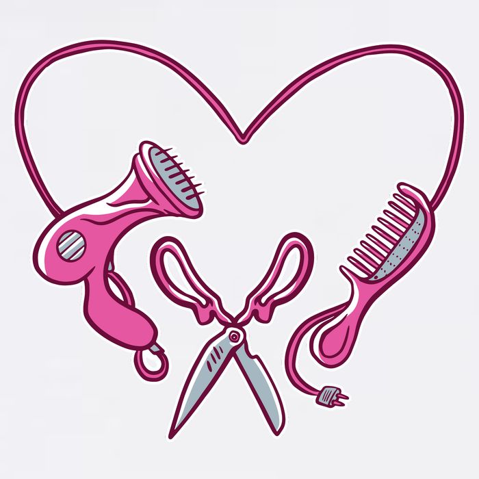 Hairdresser Heart Tools Flatbill Hat