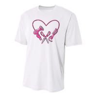 Hairdresser Heart Tools Youth Performance Sprint T-Shirt