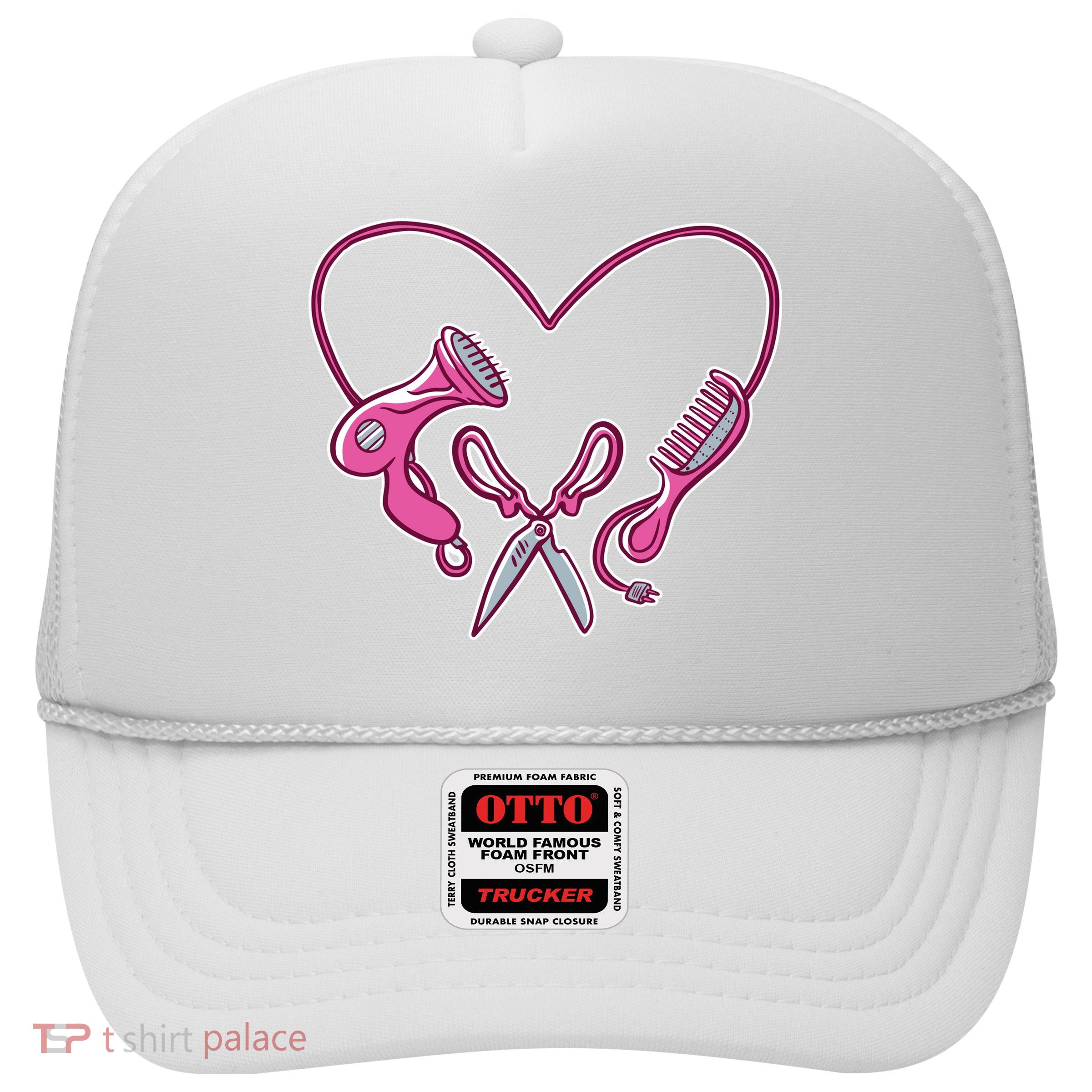 Hairdresser Heart Tools Trucker Hat