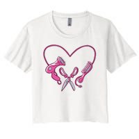 Hairdresser Heart Tools Women's Crop Top Tee