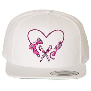 Hairdresser Heart Tools Wool Snapback Cap