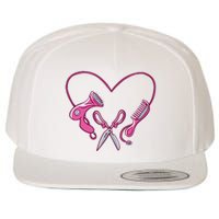 Hairdresser Heart Tools Wool Snapback Cap