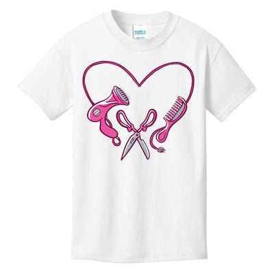 Hairdresser Heart Tools Kids T-Shirt