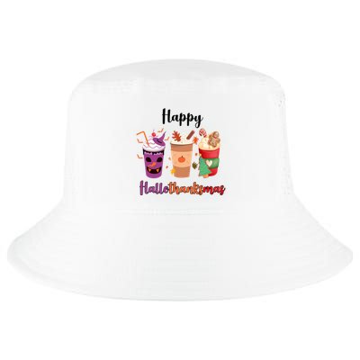 Happy Halloween Thanksgiving Christmas Coffee Lover Cool Comfort Performance Bucket Hat