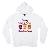 Happy Halloween Thanksgiving Christmas Coffee Lover Hoodie