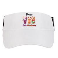 Happy Halloween Thanksgiving Christmas Coffee Lover Adult Drive Performance Visor