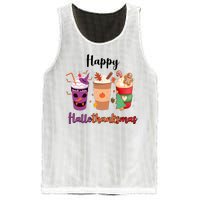 Happy Halloween Thanksgiving Christmas Coffee Lover Mesh Reversible Basketball Jersey Tank