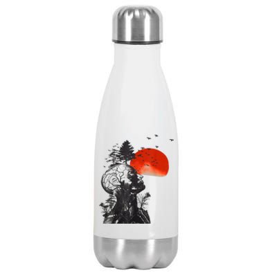 Hangover Human Tree Surreal Artistic Sunset Stainless Steel Insulated Water Bottle