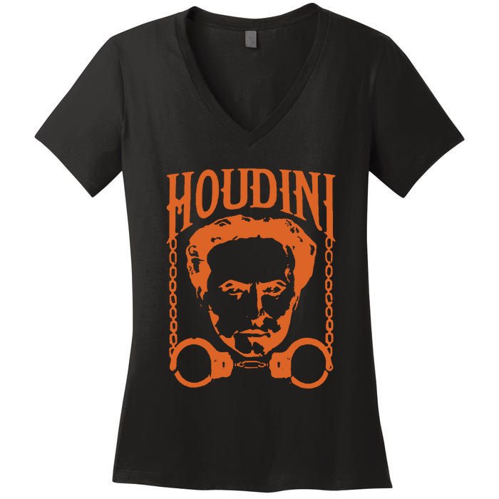 Harry Houdini T Shirt Vintage Harry Houdini T Shirt Women's V-Neck T-Shirt