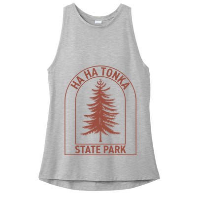 Ha Ha Tonka State Park Missouri Vintage Tree Ladies PosiCharge Tri-Blend Wicking Tank