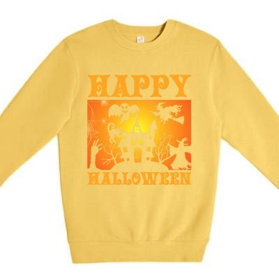 Happy Halloween This Is My Halloween Costume It's Scary Meaningful Gift Premium Crewneck Sweatshirt