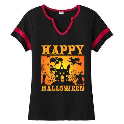 Happy Halloween This Is My Halloween Costume It's Scary Meaningful Gift Ladies Halftime Notch Neck Tee