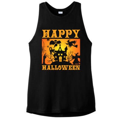 Happy Halloween This Is My Halloween Costume It's Scary Meaningful Gift Ladies PosiCharge Tri-Blend Wicking Tank