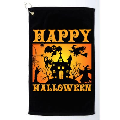 Happy Halloween This Is My Halloween Costume It's Scary Meaningful Gift Platinum Collection Golf Towel