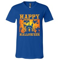 Happy Halloween This Is My Halloween Costume It's Scary Meaningful Gift V-Neck T-Shirt