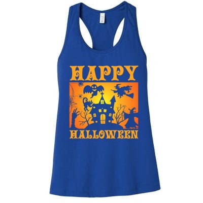 Happy Halloween This Is My Halloween Costume It's Scary Meaningful Gift Women's Racerback Tank