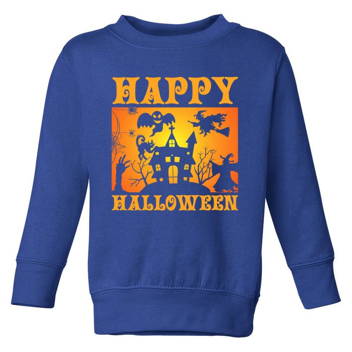 Happy Halloween This Is My Halloween Costume It's Scary Meaningful Gift Toddler Sweatshirt