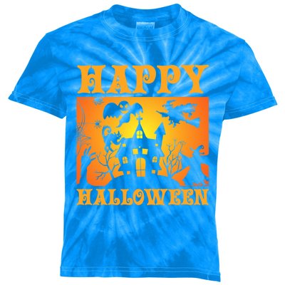 Happy Halloween This Is My Halloween Costume It's Scary Meaningful Gift Kids Tie-Dye T-Shirt