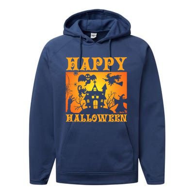 Happy Halloween This Is My Halloween Costume It's Scary Meaningful Gift Performance Fleece Hoodie