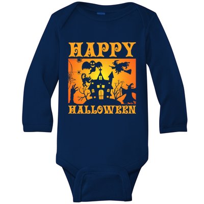 Happy Halloween This Is My Halloween Costume It's Scary Meaningful Gift Baby Long Sleeve Bodysuit