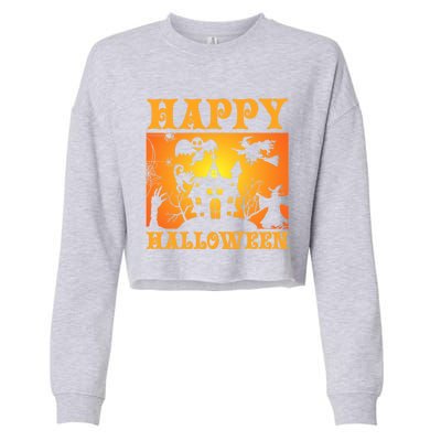 Happy Halloween This Is My Halloween Costume It's Scary Meaningful Gift Cropped Pullover Crew