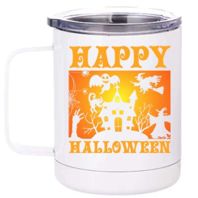 Happy Halloween This Is My Halloween Costume It's Scary Meaningful Gift 12 oz Stainless Steel Tumbler Cup