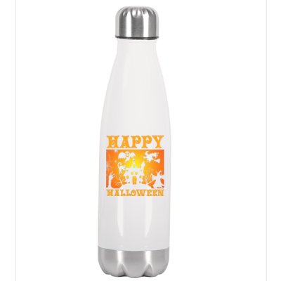 Happy Halloween This Is My Halloween Costume It's Scary Meaningful Gift Stainless Steel Insulated Water Bottle