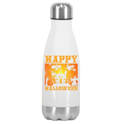 Happy Halloween This Is My Halloween Costume It's Scary Meaningful Gift Stainless Steel Insulated Water Bottle