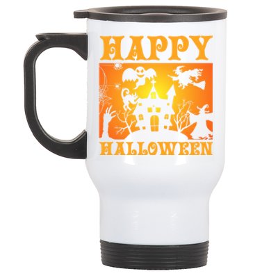 Happy Halloween This Is My Halloween Costume It's Scary Meaningful Gift Stainless Steel Travel Mug