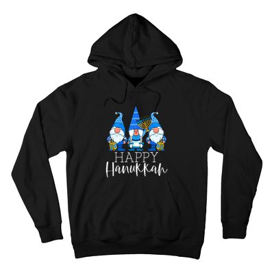 Happy Hanukkah Three Gnomes Jewish Gnome Lover Chanukah Gift Hoodie