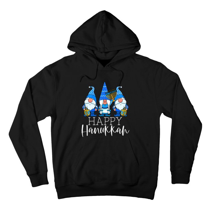 Happy Hanukkah Three Gnomes Jewish Gnome Lover Chanukah Gift Hoodie