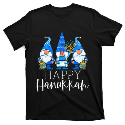 Happy Hanukkah Three Gnomes Jewish Gnome Lover Chanukah Gift T-Shirt