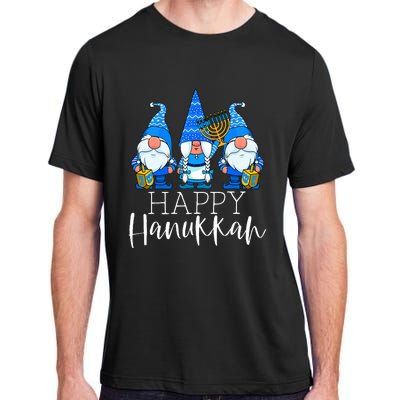 Happy Hanukkah Three Gnomes Jewish Gnome Lover Chanukah Gift Adult ChromaSoft Performance T-Shirt