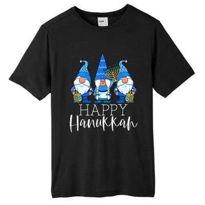 Happy Hanukkah Three Gnomes Jewish Gnome Lover Chanukah Gift Tall Fusion ChromaSoft Performance T-Shirt