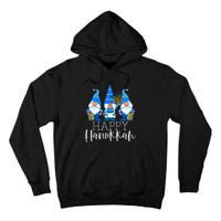 Happy Hanukkah Three Gnomes Jewish Gnome Lover Chanukah Gift Tall Hoodie