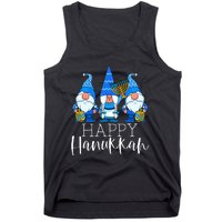 Happy Hanukkah Three Gnomes Jewish Gnome Lover Chanukah Gift Tank Top