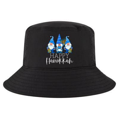 Happy Hanukkah Three Gnomes Jewish Gnome Lover Chanukah Gift  Cool Comfort Performance Bucket Hat