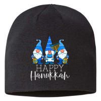 Happy Hanukkah Three Gnomes Jewish Gnome Lover Chanukah Gift  Sustainable Beanie