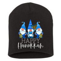 Happy Hanukkah Three Gnomes Jewish Gnome Lover Chanukah Gift  Short Acrylic Beanie