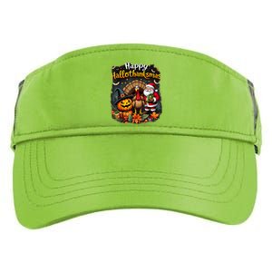 Happy Hallothanksmas Thanksgiving Halloween Merry Christmas Adult Drive Performance Visor