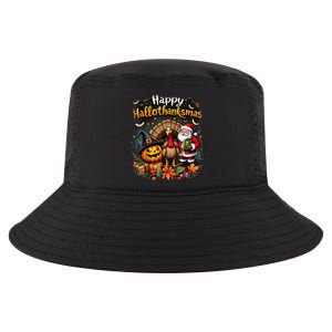 Happy Hallothanksmas Thanksgiving Halloween Merry Christmas Cool Comfort Performance Bucket Hat