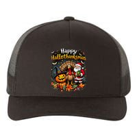 Happy Hallothanksmas Thanksgiving Halloween Merry Christmas Yupoong Adult 5-Panel Trucker Hat