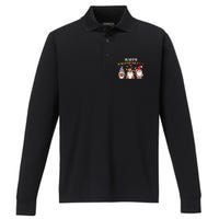 Happy Halloween Thanksgiving Christmas Holiday Season Gnome Performance Long Sleeve Polo